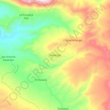 Tenango topographic map, elevation, terrain