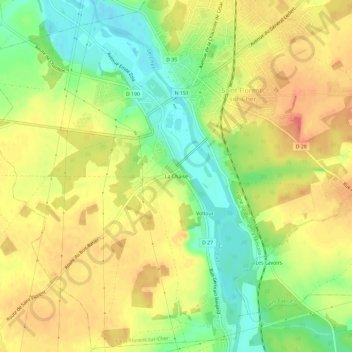 La Chaise topographic map, elevation, terrain