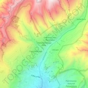 Cheka Chinchaya Alto topographic map, elevation, terrain