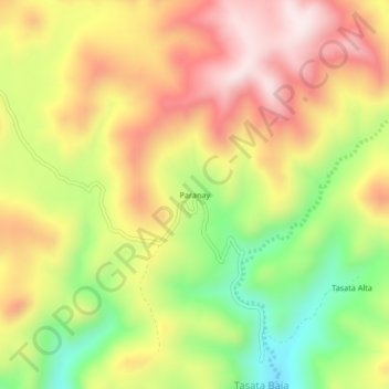 Paranay topographic map, elevation, terrain