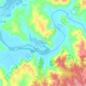 La Palmilla topographic map, elevation, terrain