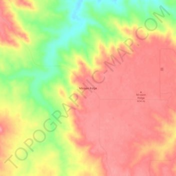 Mission Ridge topographic map, elevation, terrain