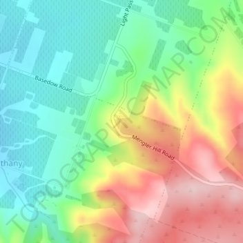 Menglers Hill Lookout topographic map, elevation, terrain