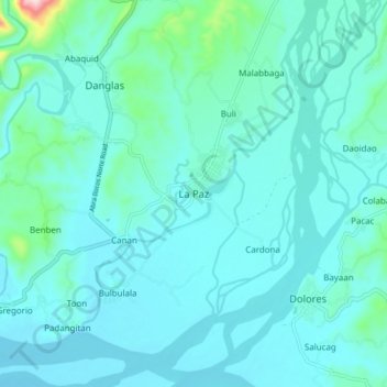 La Paz topographic map, elevation, terrain