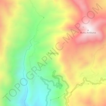 Betteng topographic map, elevation, terrain
