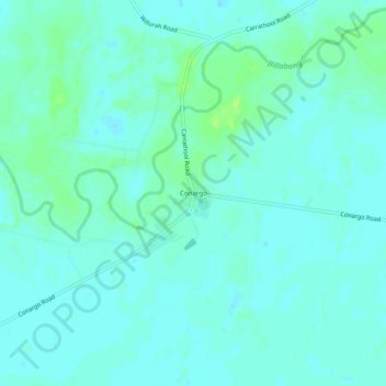 Conargo topographic map, elevation, terrain