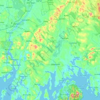 Deer Island topographic map, elevation, terrain