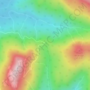 Telegraph Saddle topographic map, elevation, terrain