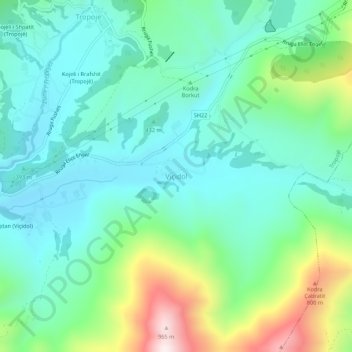 Viçidol topographic map, elevation, terrain