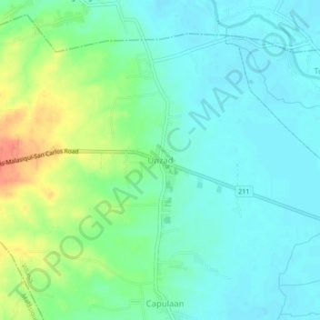 Unzad topographic map, elevation, terrain
