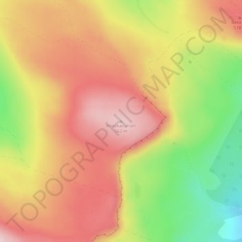 Knockacullion topographic map, elevation, terrain