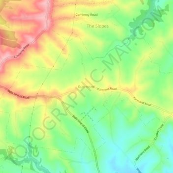 Kurmond topographic map, elevation, terrain