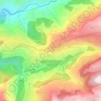 Kfar Him topographic map, elevation, terrain