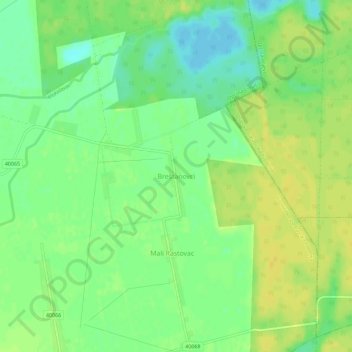 Breštanovci topographic map, elevation, terrain