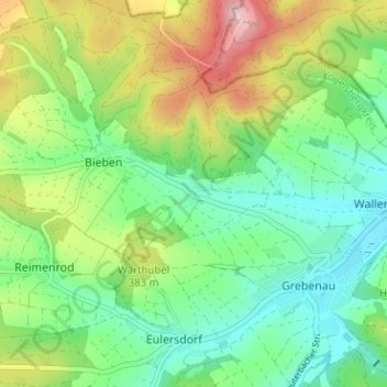 Merlos topographic map, elevation, terrain