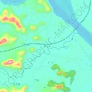 Julong topographic map, elevation, terrain