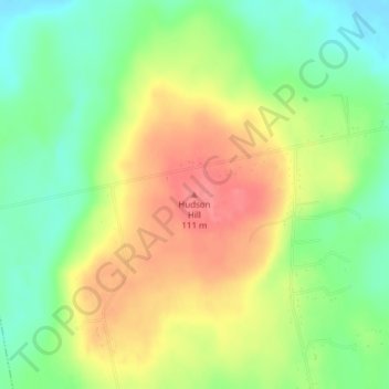 Hudson Hill topographic map, elevation, terrain