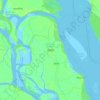 Bhola topographic map, elevation, terrain