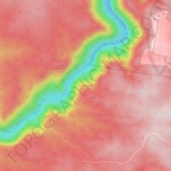 Wattle Flat topographic map, elevation, terrain