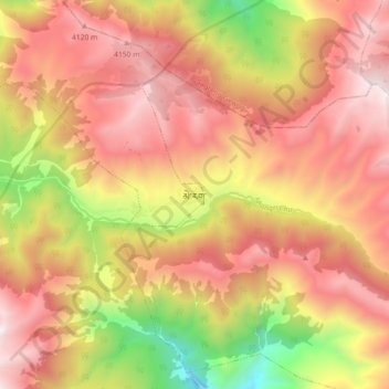 Merag topographic map, elevation, terrain