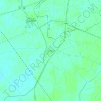 Padgol topographic map, elevation, terrain
