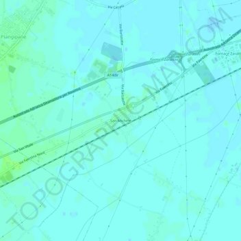 San Michele topographic map, elevation, terrain