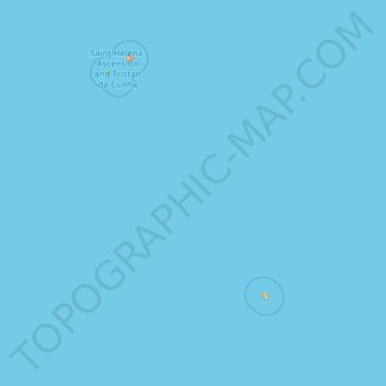 Tristan da Cunha topographic map, elevation, terrain