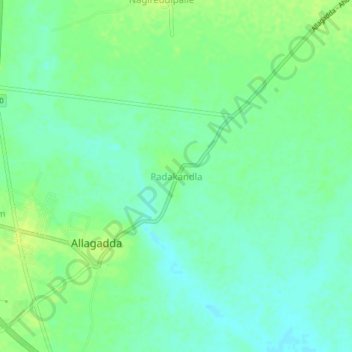 Padakandla topographic map, elevation, terrain