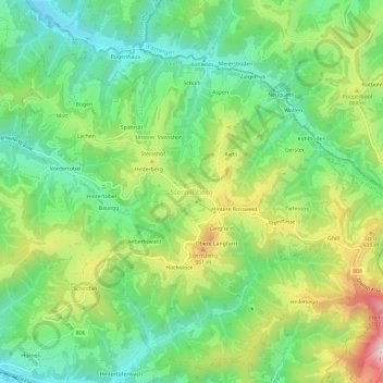 Sternenberg topographic map, elevation, terrain