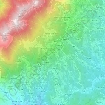 Bulliana topographic map, elevation, terrain