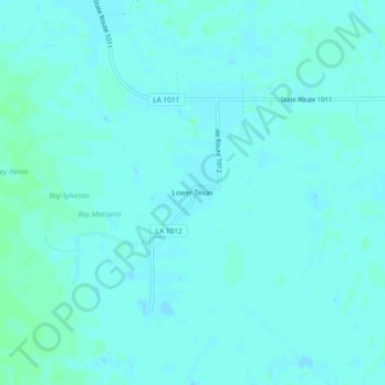 Lower Texas topographic map, elevation, terrain