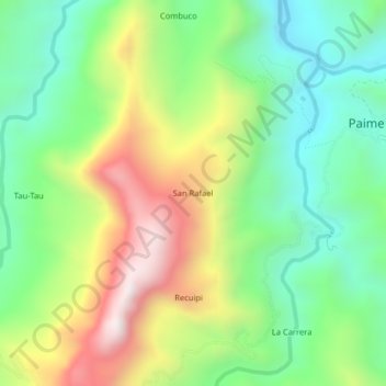 San Rafael topographic map, elevation, terrain