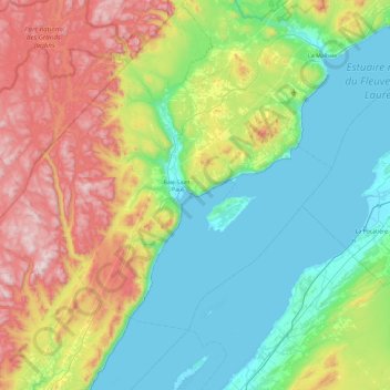 Cran Rouge topographic map, elevation, terrain