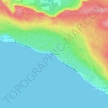 1000 Steps topographic map, elevation, terrain