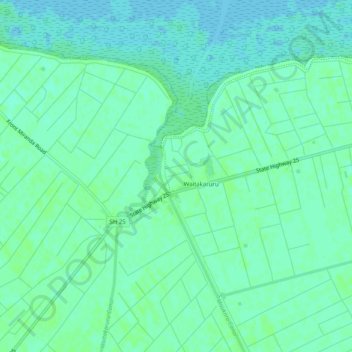 Waitakaruru topographic map, elevation, terrain