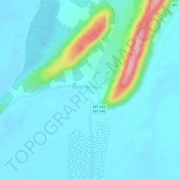 Porto de Fora topographic map, elevation, terrain