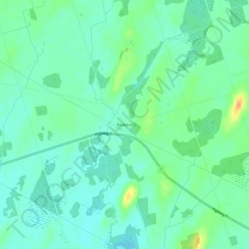 Reaboro topographic map, elevation, terrain