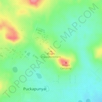 Mount Disappointment topographic map, elevation, terrain