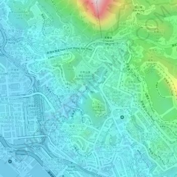 Jordan Valley topographic map, elevation, terrain