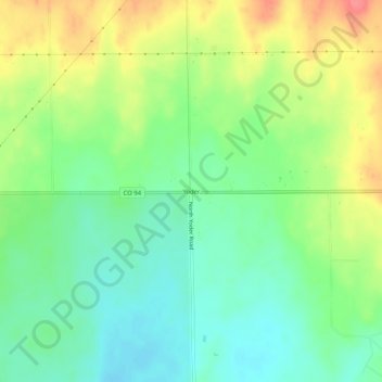 Yoder topographic map, elevation, terrain