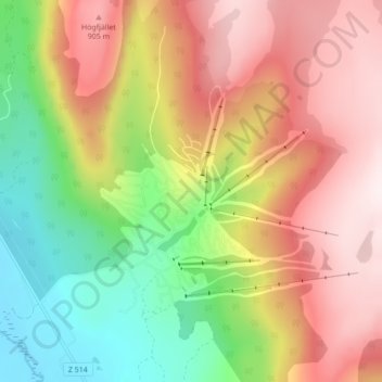 Björnrike topographic map, elevation, terrain