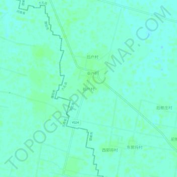 Qianhucun topographic map, elevation, terrain