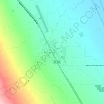 Independence topographic map, elevation, terrain