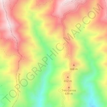 Falda de las Lomillas topographic map, elevation, terrain