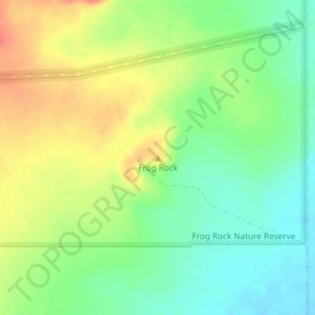Frog Rock topographic map, elevation, terrain