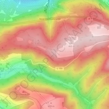Schlacht von Rigodulum topographic map, elevation, terrain