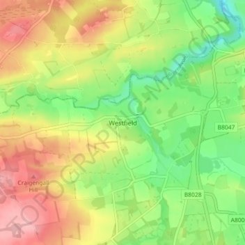 Westfield topographic map, elevation, terrain