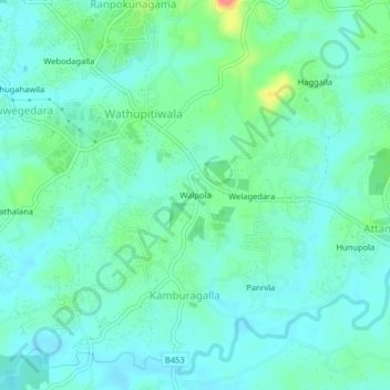 Walpola topographic map, elevation, terrain