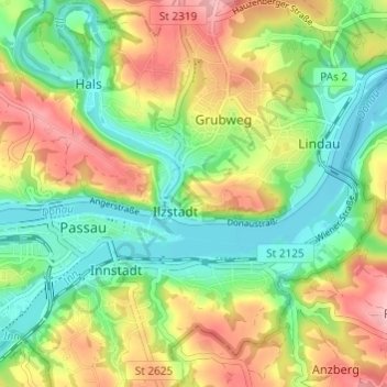Jägerhof topographic map, elevation, terrain