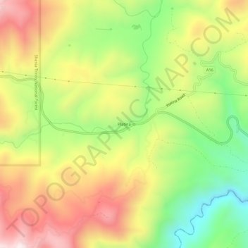 Platina topographic map, elevation, terrain